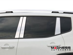 Jeep Renegade Pillar Trim Set - Chrome 2015-2024 Jeep Renegade Pillar Trim Set - Chrome 2015-2024